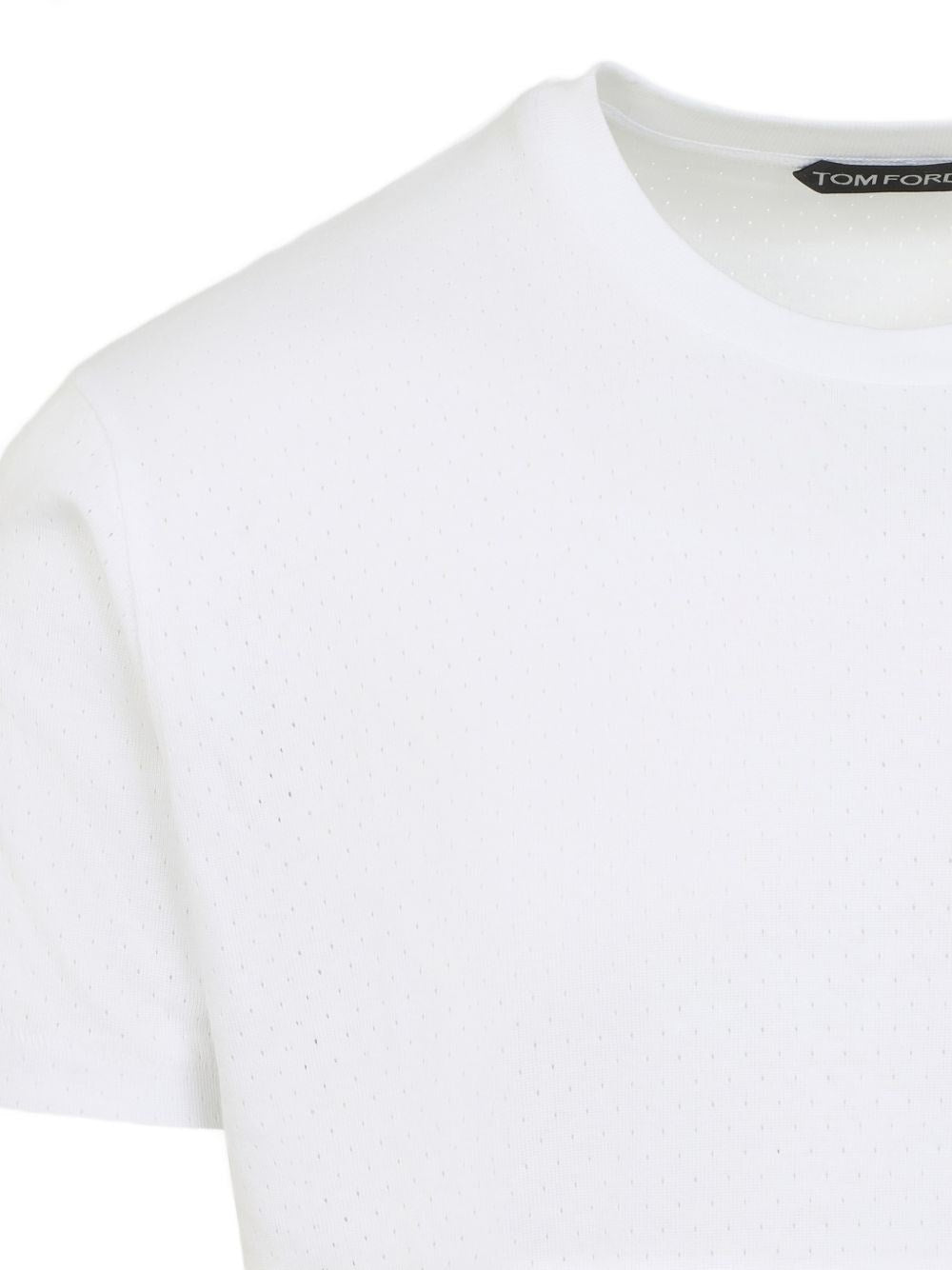 Tom Ford Men Perforated Ribbed T-Shirt TOM FORD