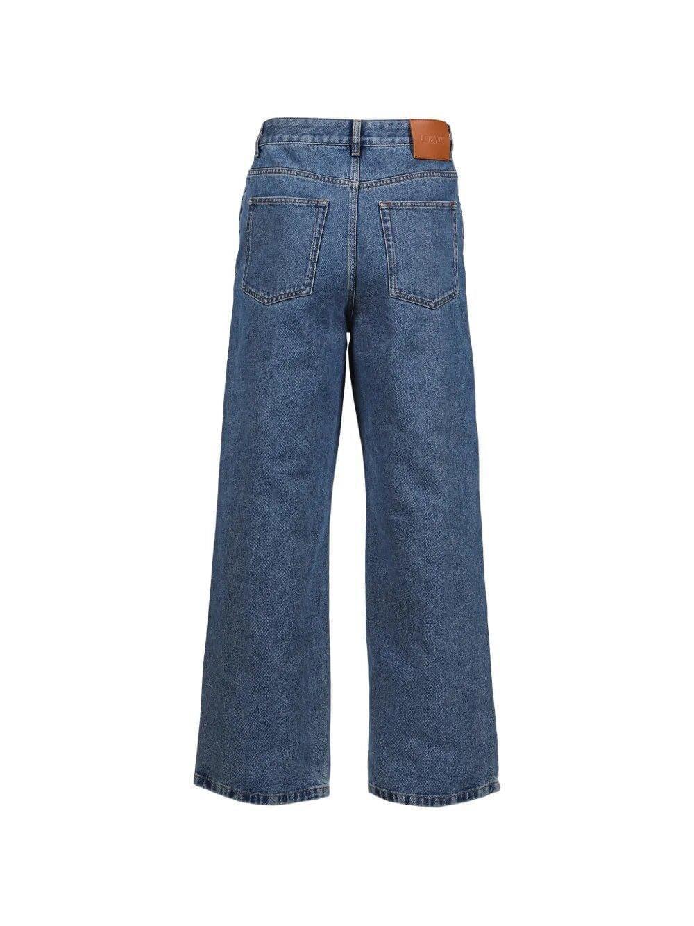 Loewe Men Anagram Baggy Denim Jeans LOEWE