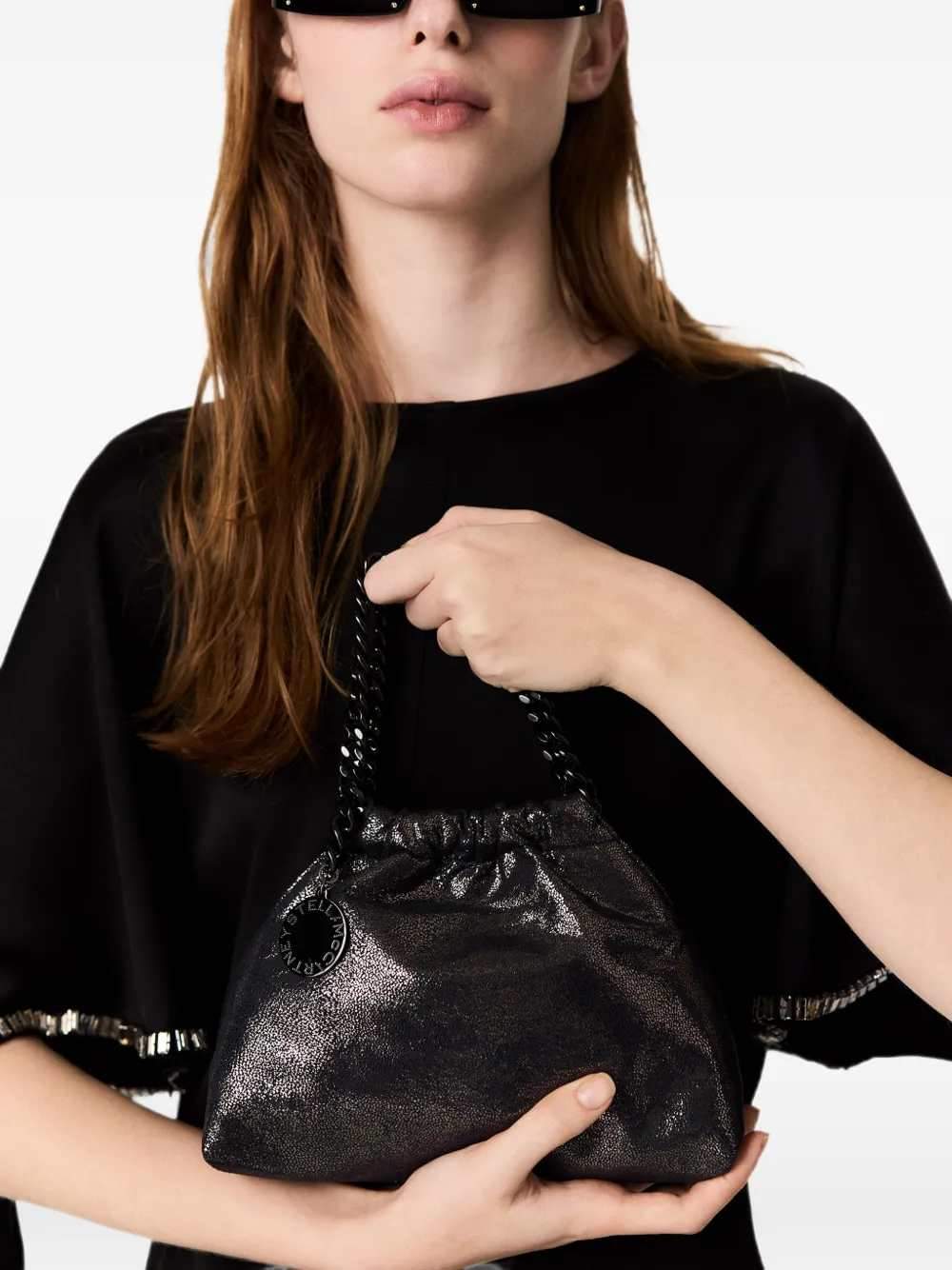 Stella Mccartney Women Falabella Mini Tote Bag With Crackle Effect STELLA MCCARTNEY