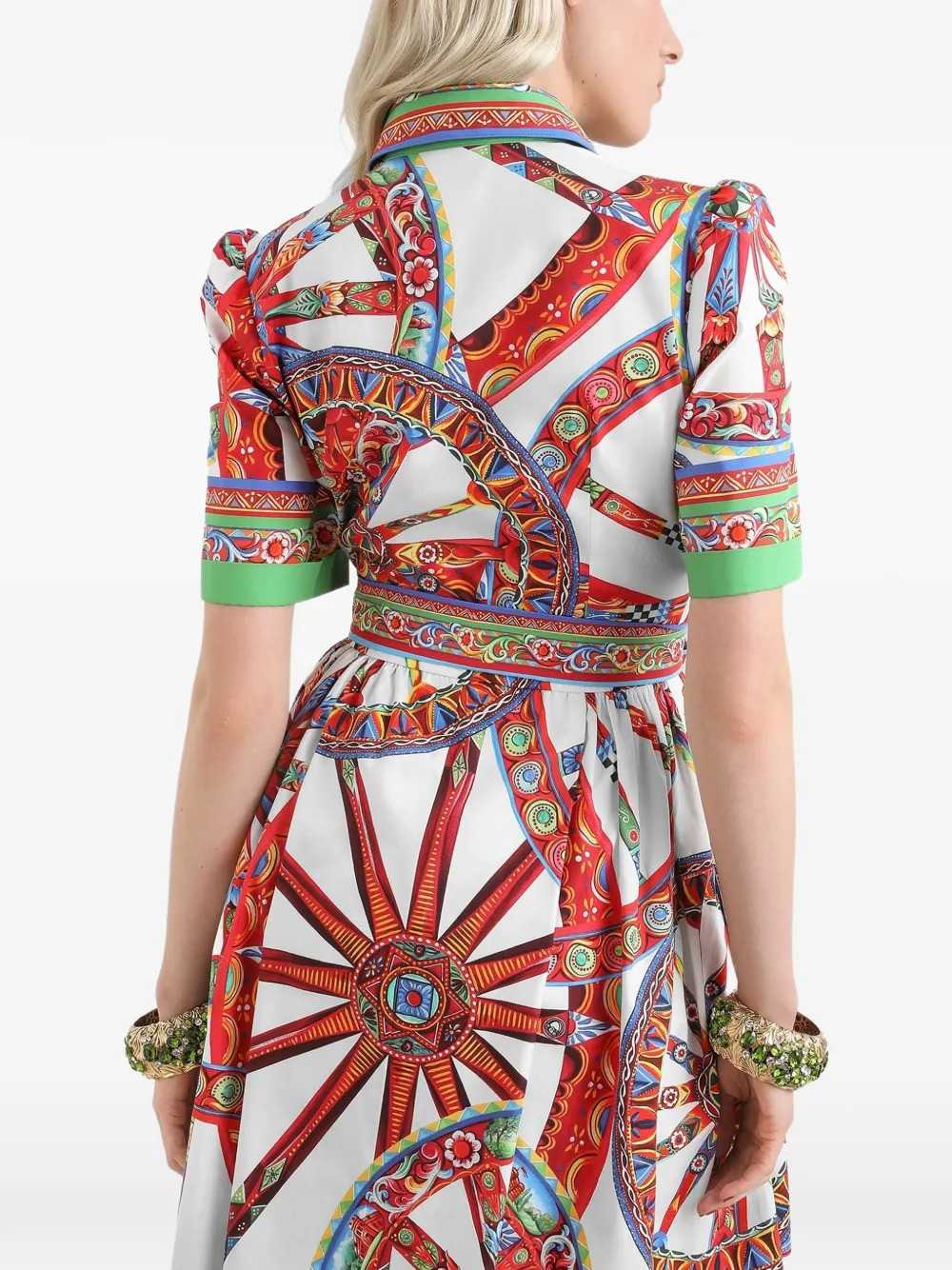 Dolce & Gabbana Women Carretto-Print Poplin Dress DOLCE & GABBANA