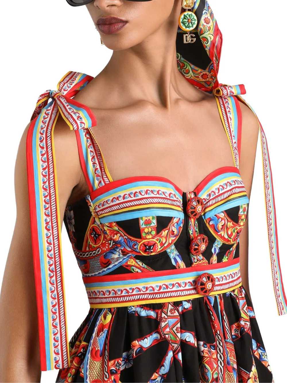 Dolce & Gabbana Women Printed Poplin Dress DOLCE & GABBANA