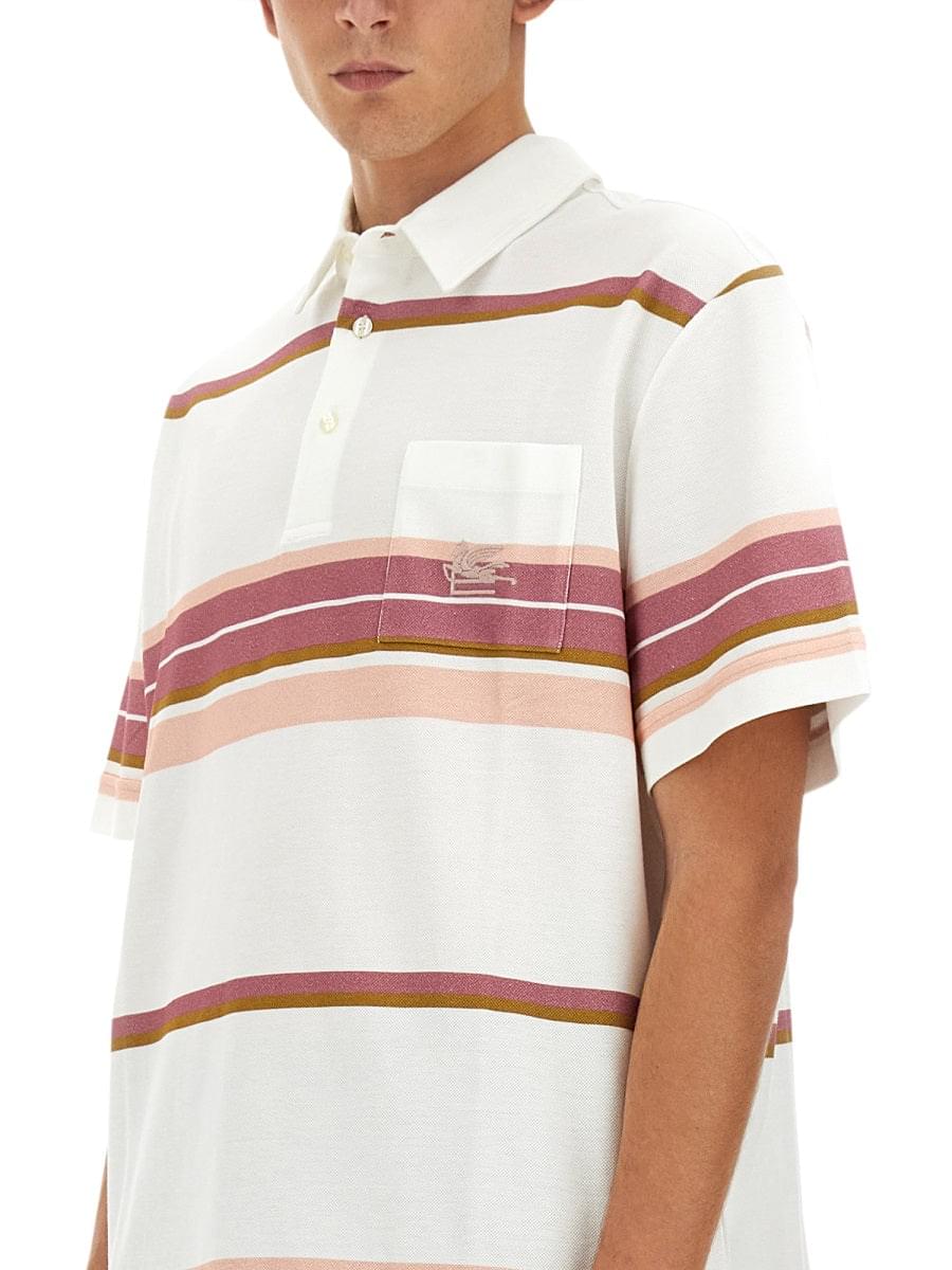 Etro Men Polo Shirt With Pegasus Embroidery ETRO