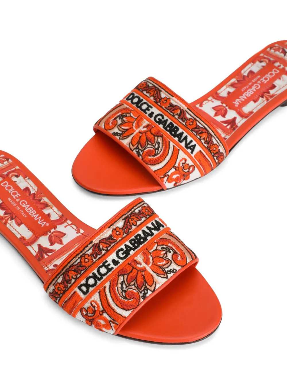 Dolce & Gabbana Women Slippers With Majolica Embroidery DOLCE & GABBANA