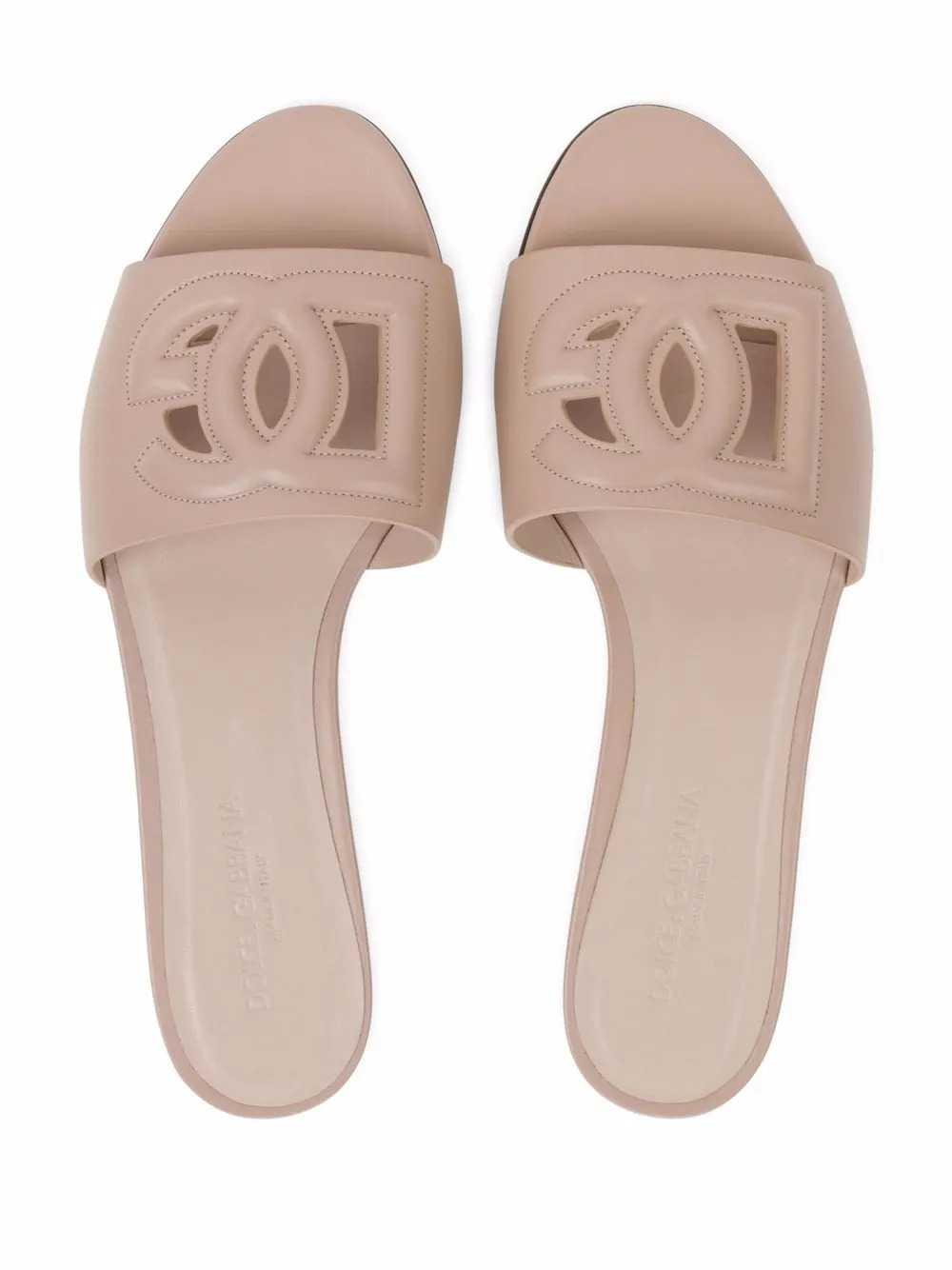 Dolce & Gabbana Women Leather Sandals With Dg Logo DOLCE & GABBANA