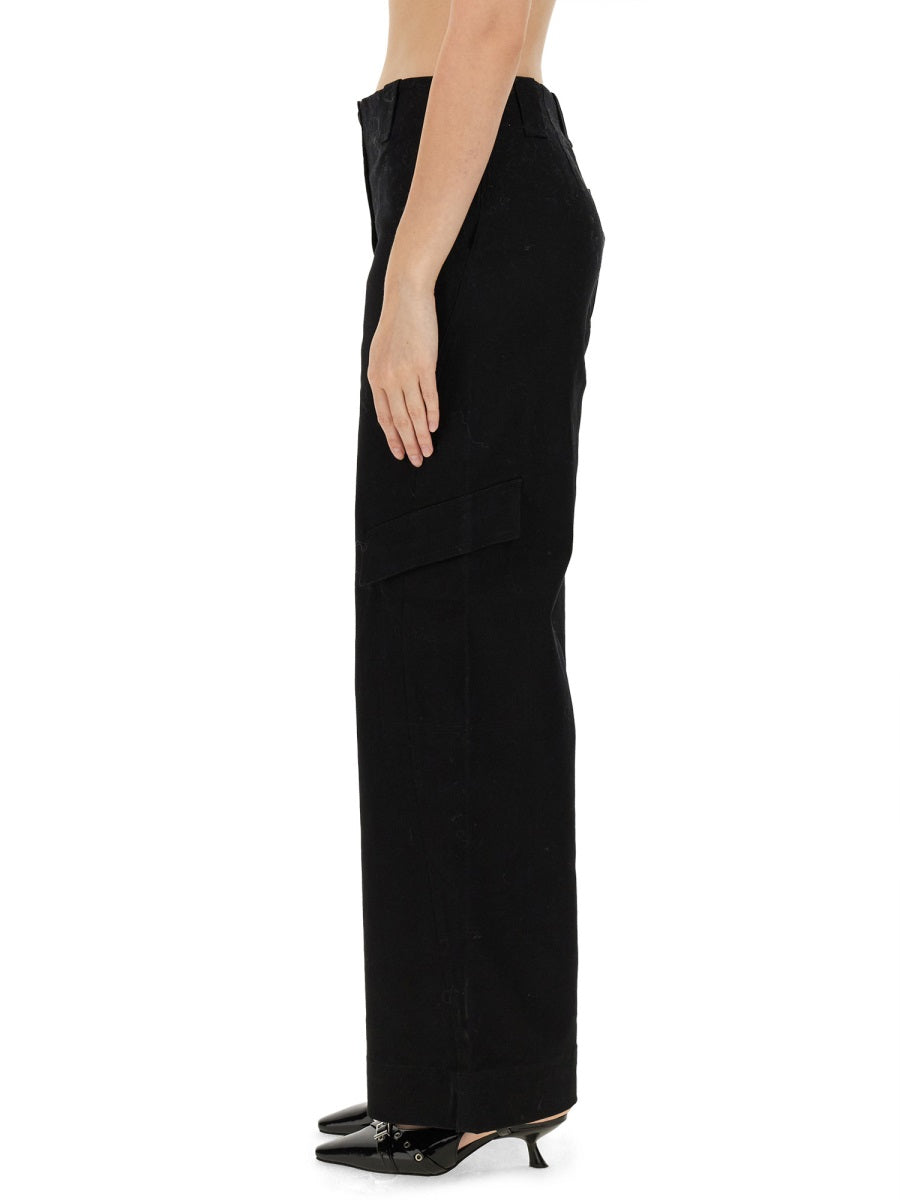 Ganni Women Herringbone Pants GANNI