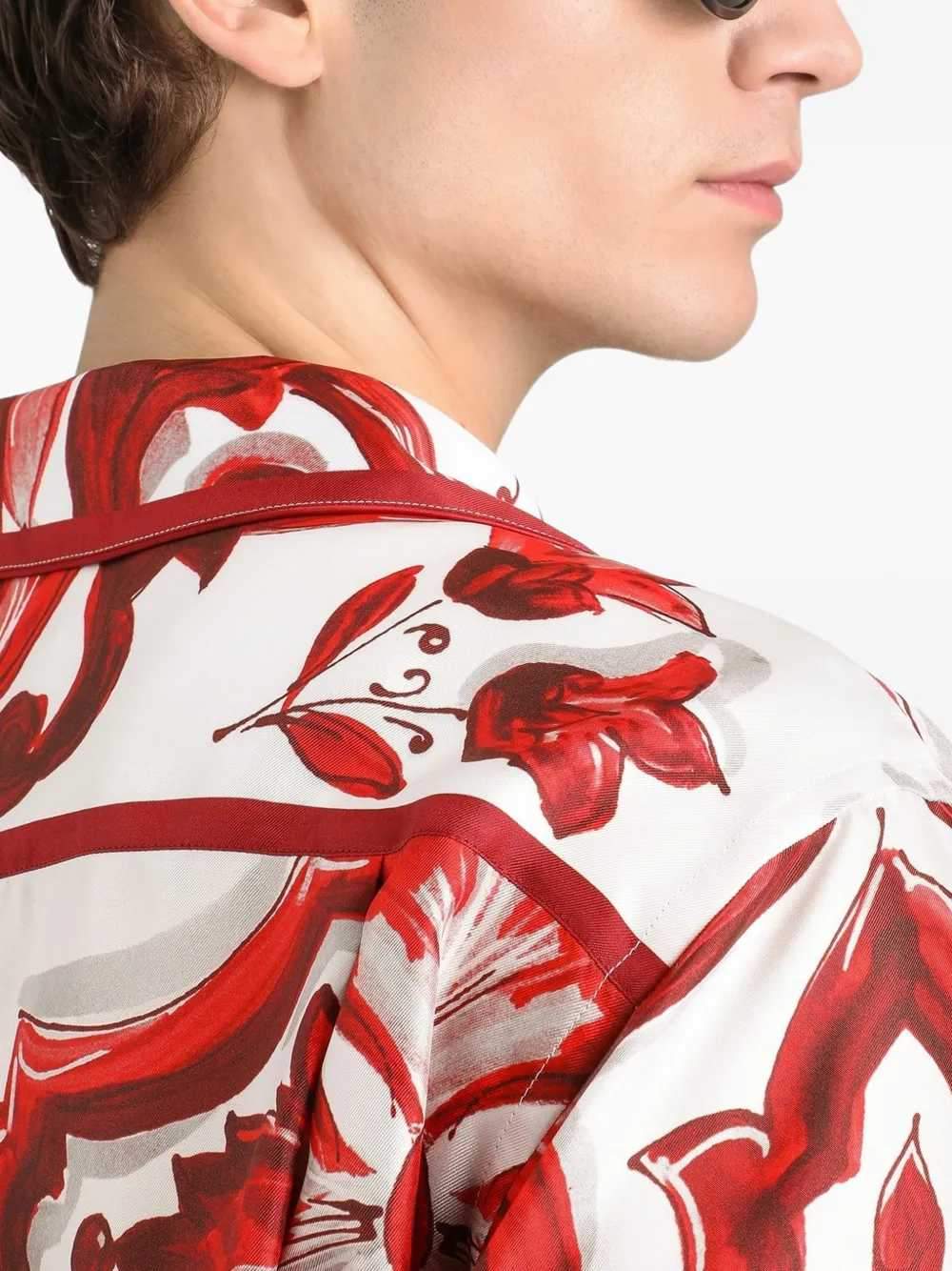 Dolce & Gabbana Men Vanity Twill Shirt With Majolica Print DOLCE & GABBANA