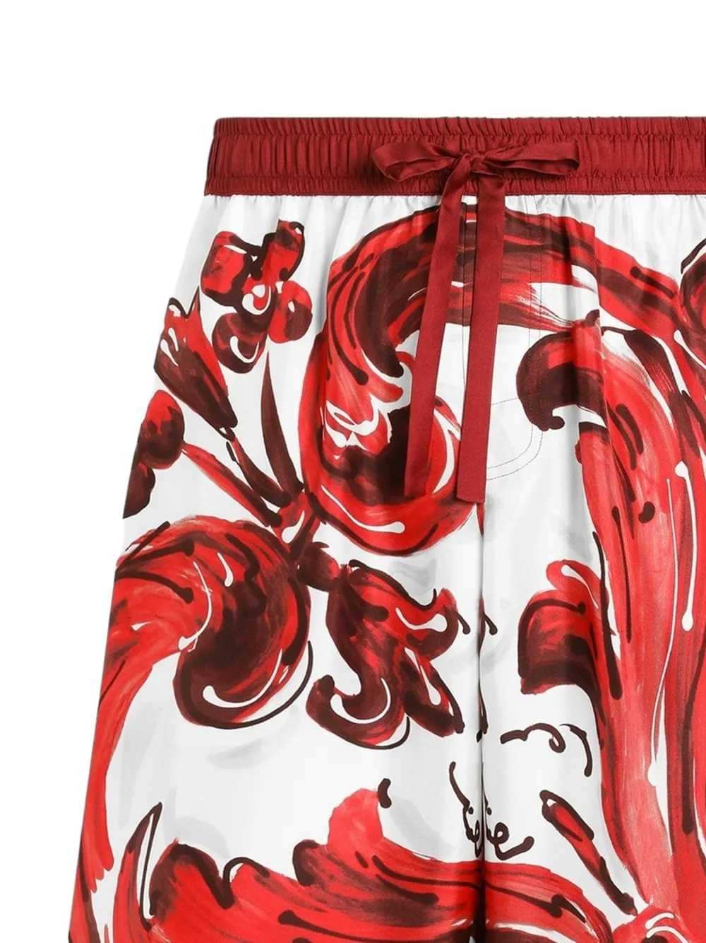 Dolce & Gabbana Men Vanity Bermuda Shorts In Silk Twill With A Majolica Print DOLCE & GABBANA