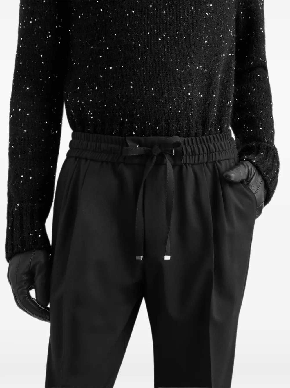 Dolce & Gabbana Men Wool Gabardine Jogging Trousers DOLCE & GABBANA