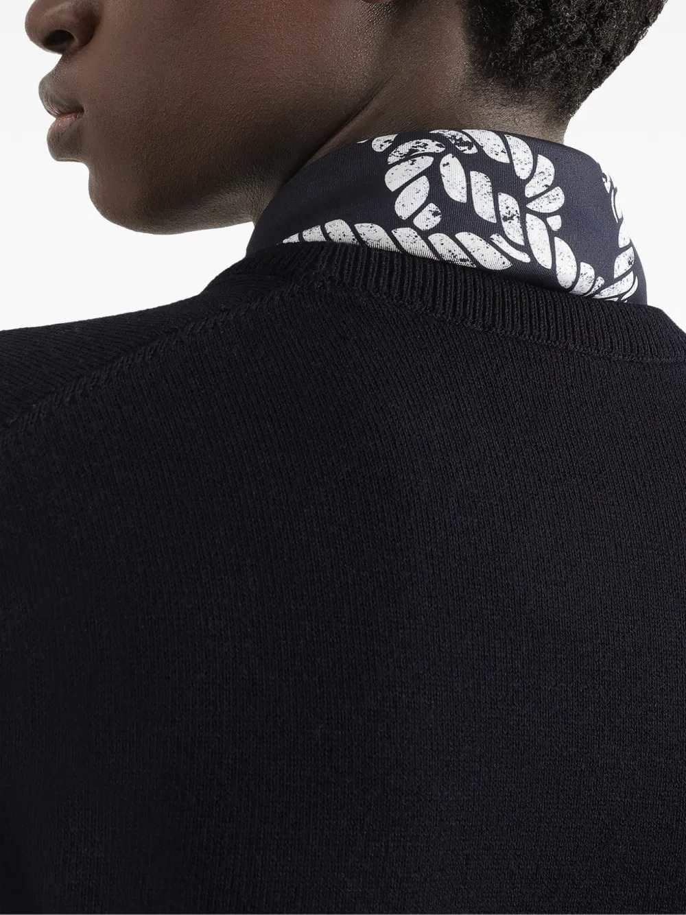 Dolce & Gabbana Men Embroidered Plain-Knit Sweater DOLCE & GABBANA