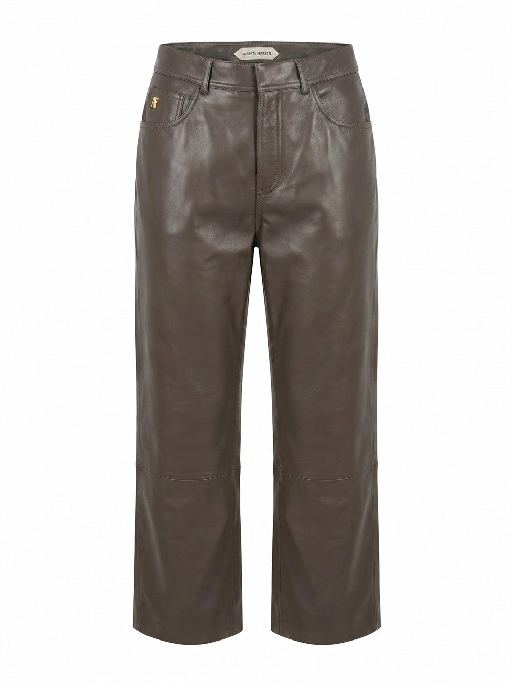 Alberta Ferretti Women Leather Cropped Pants ALBERTA FERRETTI