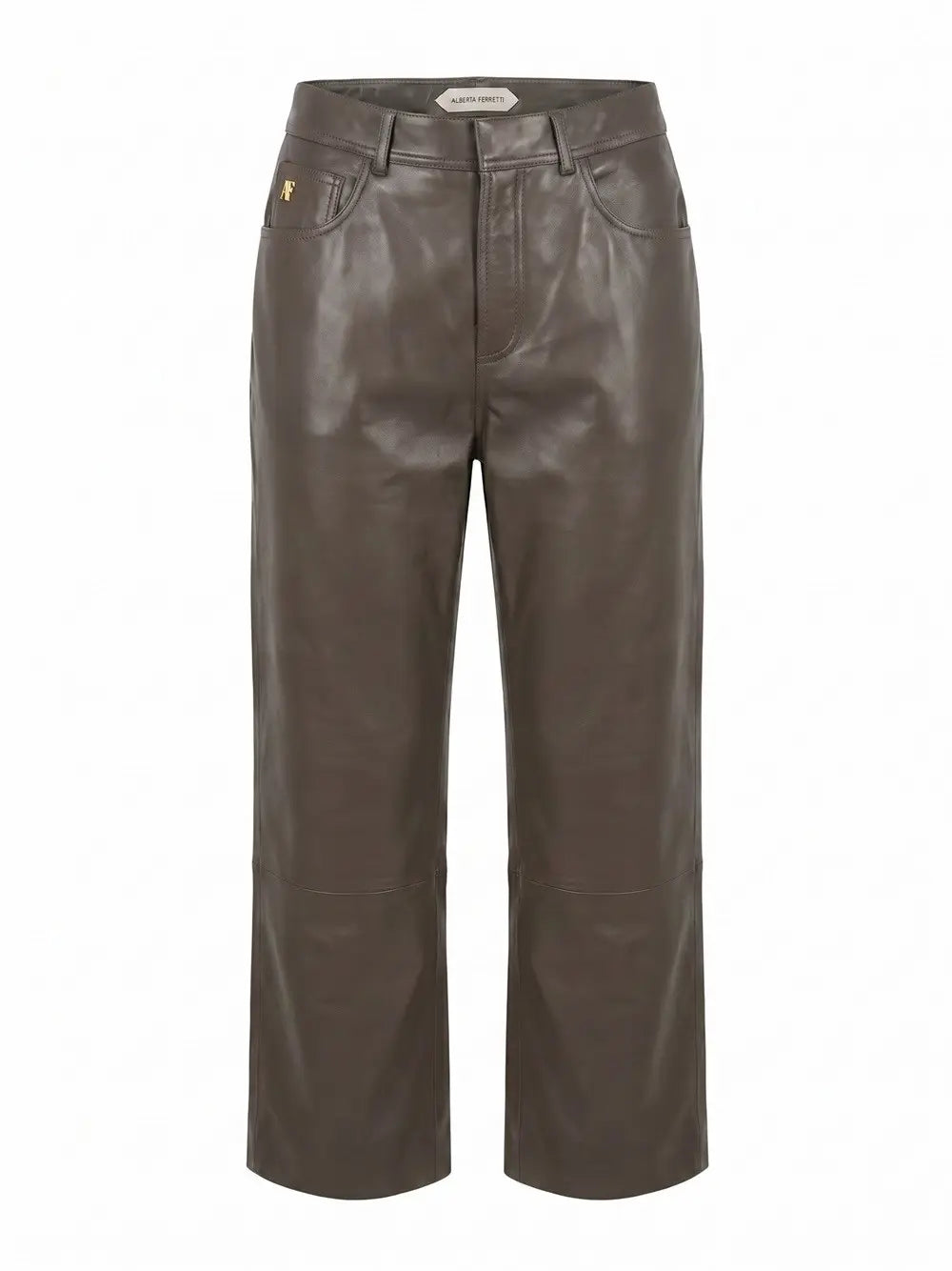 Alberta Ferretti Women Leather Cropped Pants ALBERTA FERRETTI