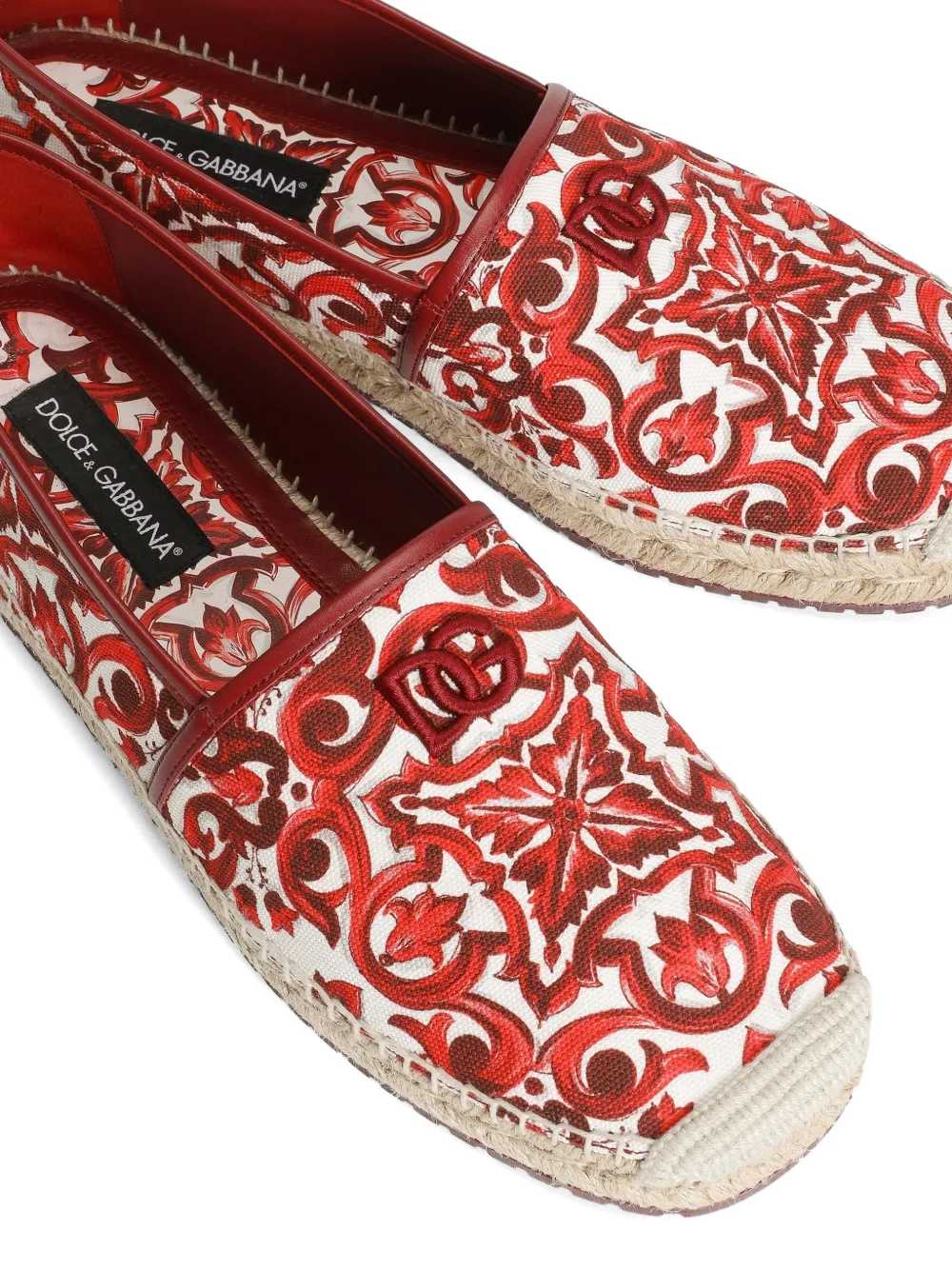 Dolce & Gabbana Men Canvas Espadrilles With Majolica Print DOLCE & GABBANA