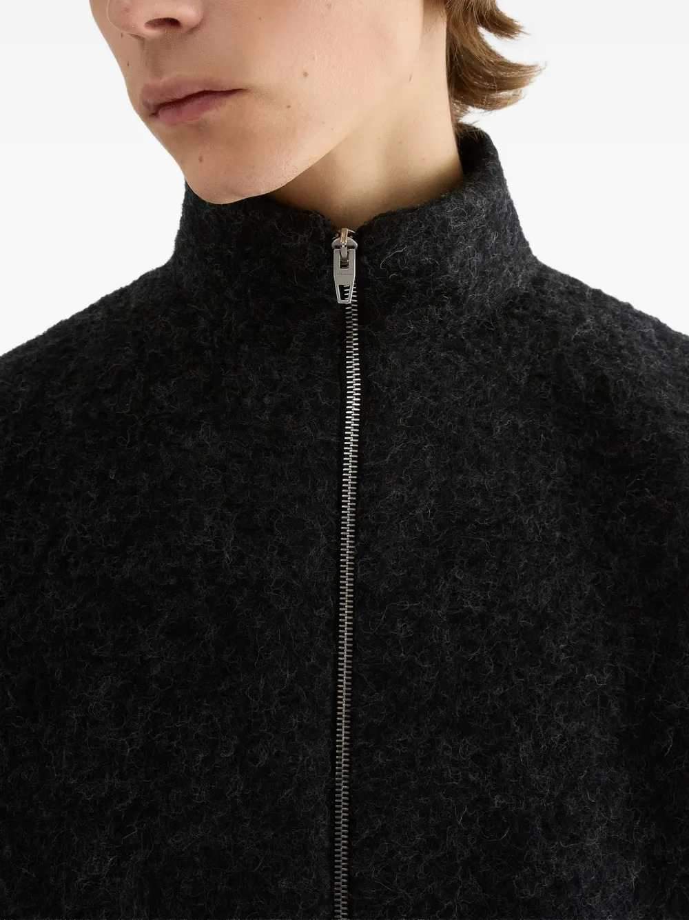 Jil Sander Men Zip-Up Wool-Blend Fleece Sweater JIL SANDER