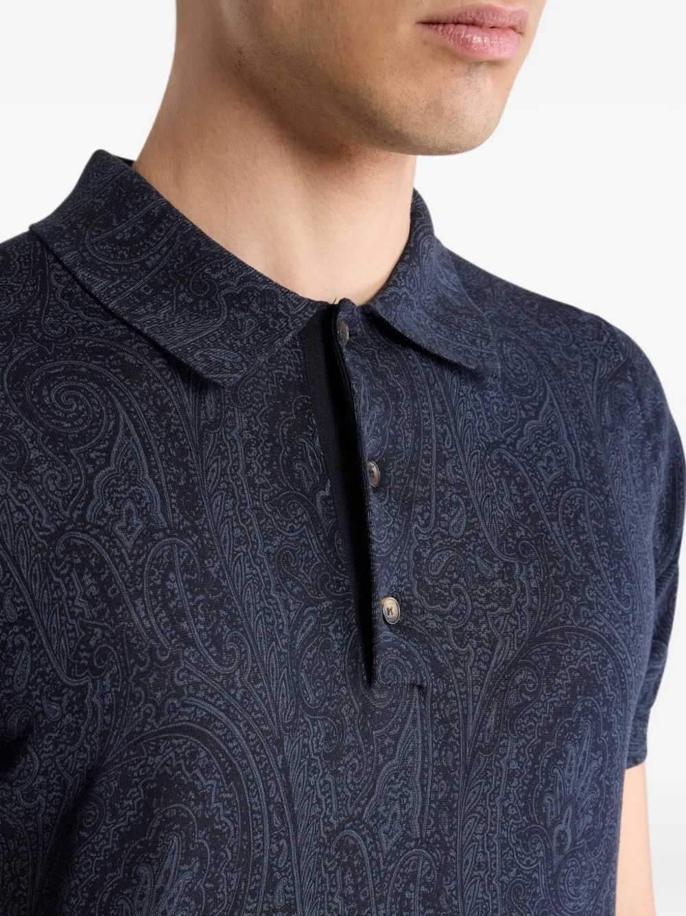 Etro Men Paisley Floral Print Polo Shirt ETRO