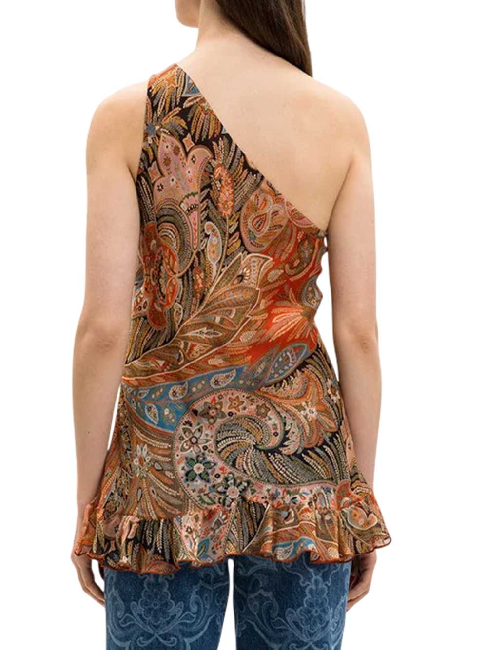 Etro Women One-Shoulder Silk Top ETRO