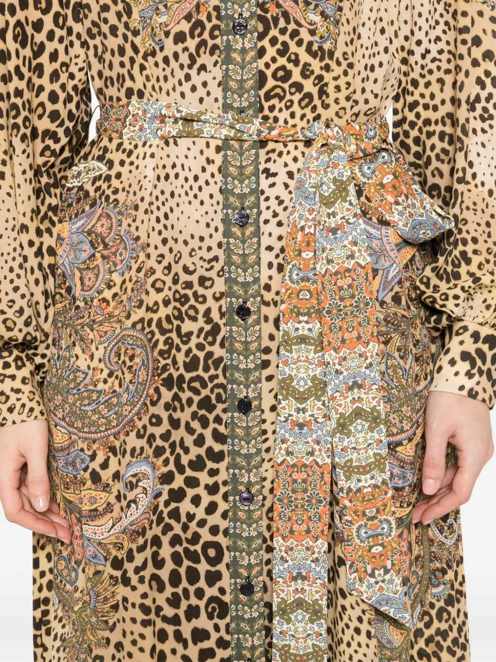 Etro Women Midi Dress With Paisley Animal Print ETRO