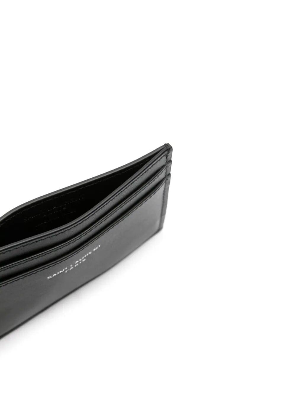 Saint Laurent Men Porta Carte Di Credito In Pelle Gramma De Poudre SAINT LAURENT
