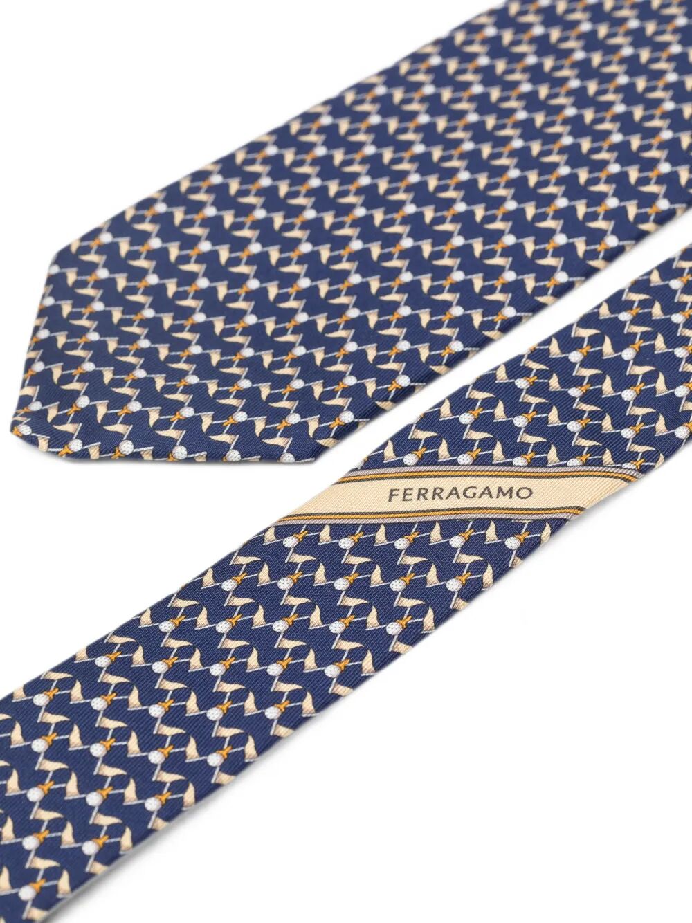 Ferragamo Men Club Print Silk Tie FERRAGAMO