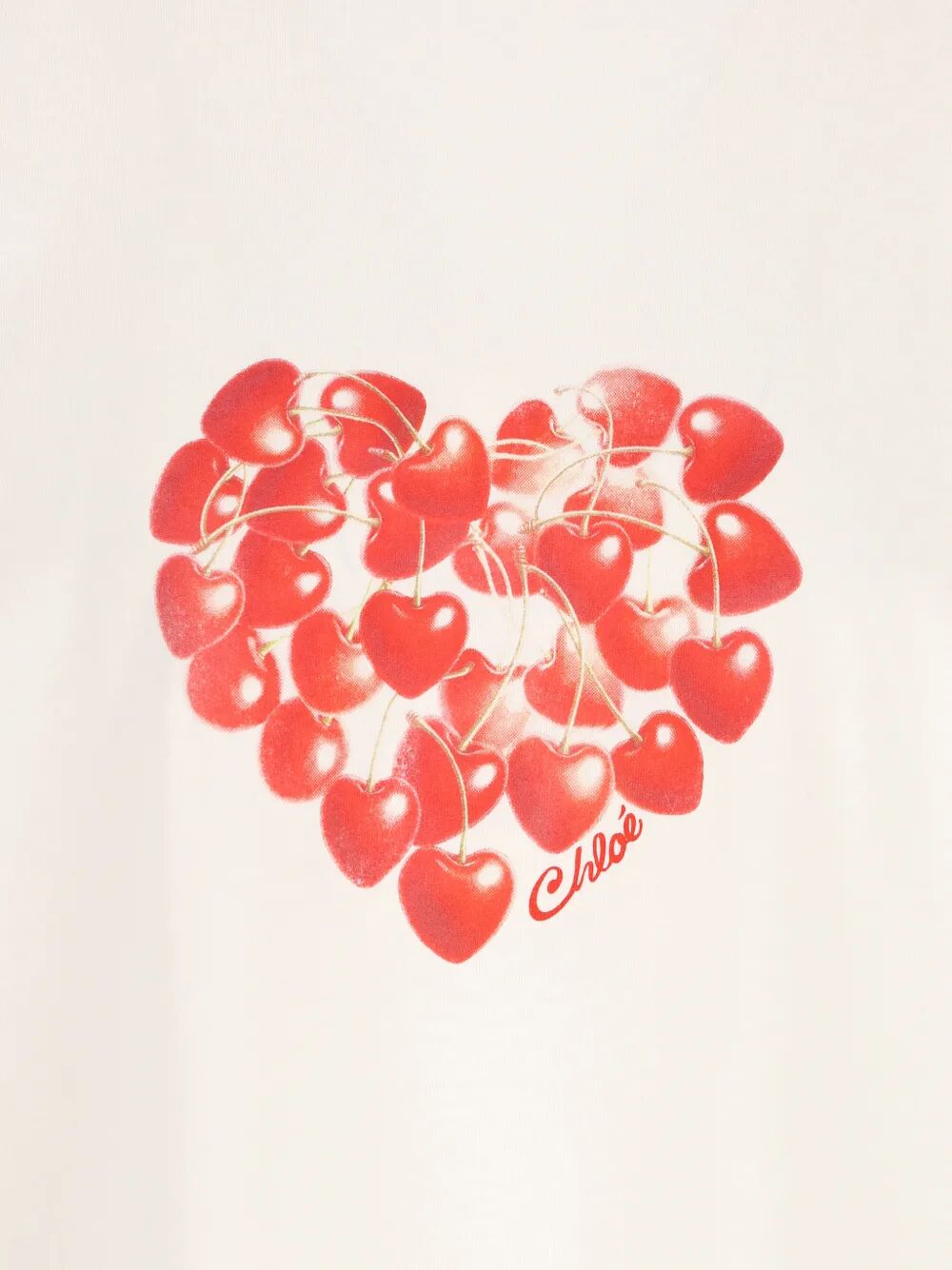 Chloe Women Cherries Print Cotton T-Shirt CHLOE