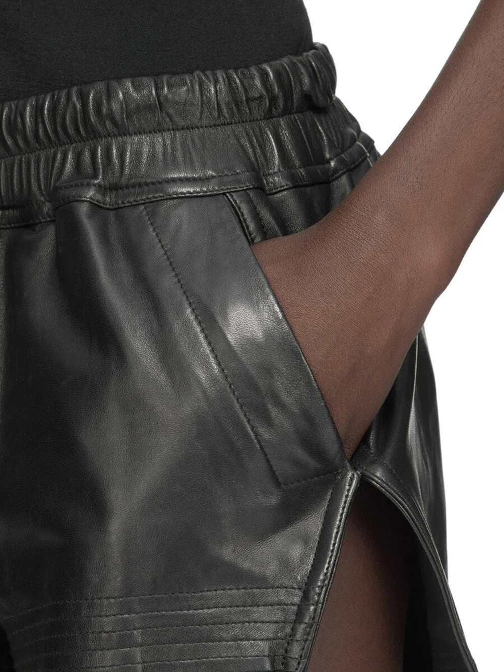 Rick Owens Women Leather Shorts - Fog Boxers RICK OWENS
