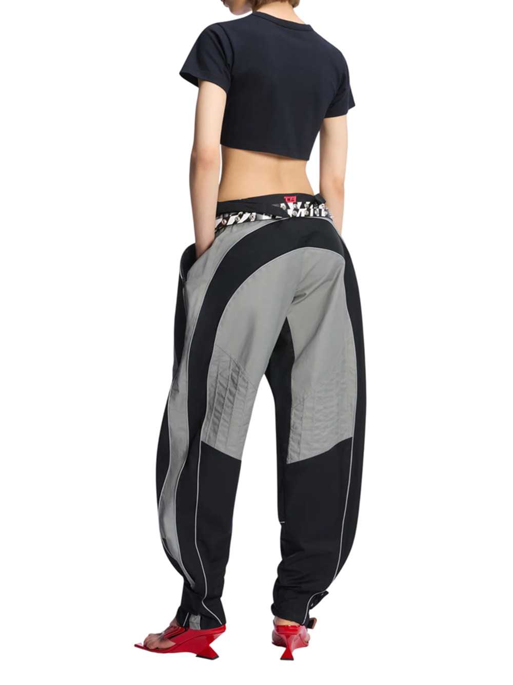 The Attico Women Black And Gray Pants