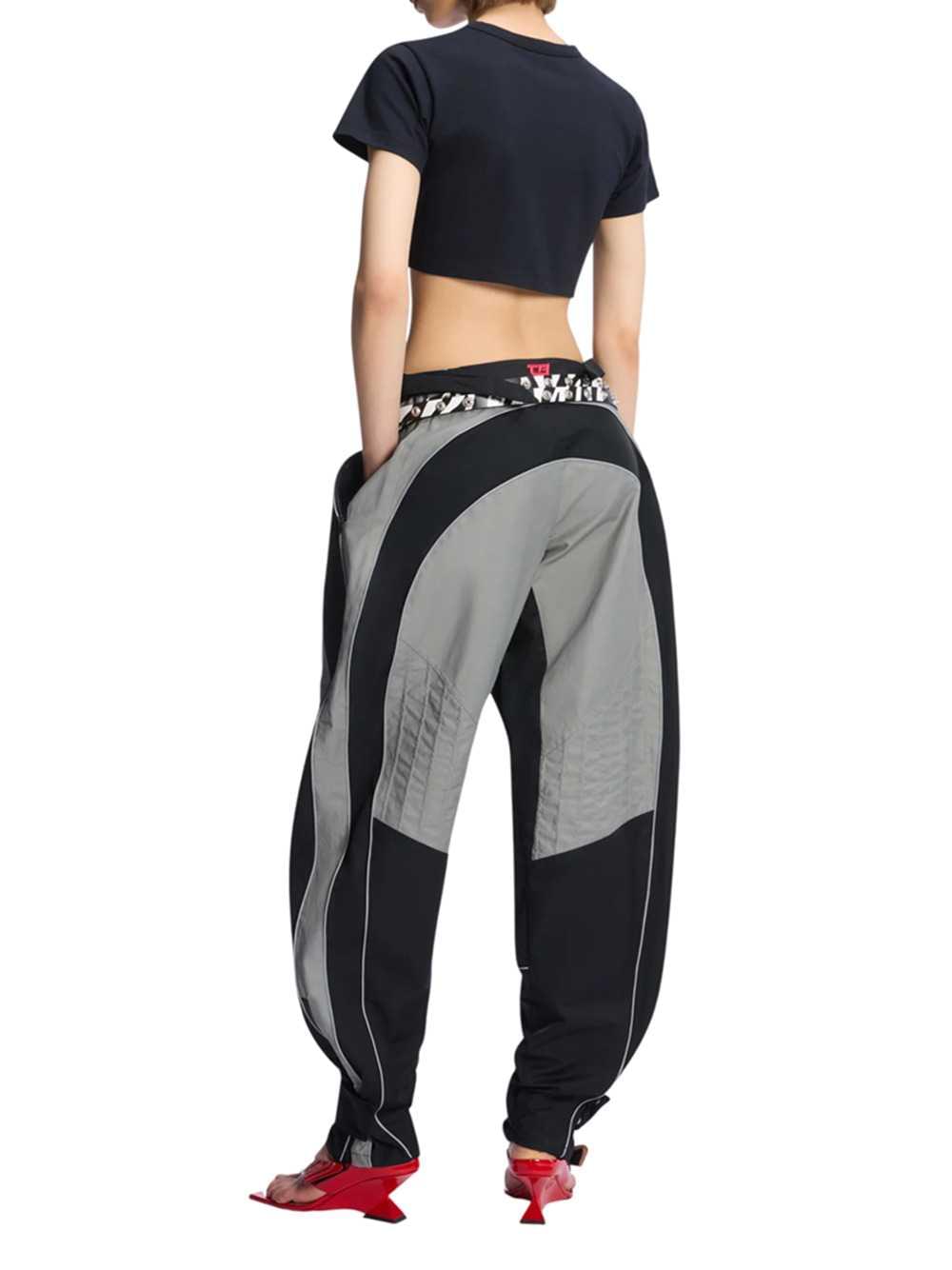 The Attico Women Black And Gray Pants THE ATTICO