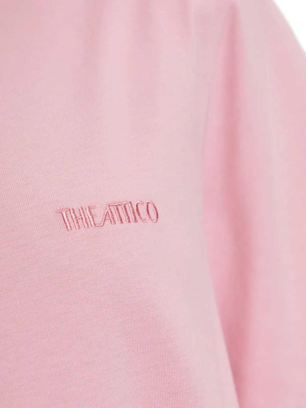 The Attico Women Logo-Print High-Neck T-Shirt THE ATTICO