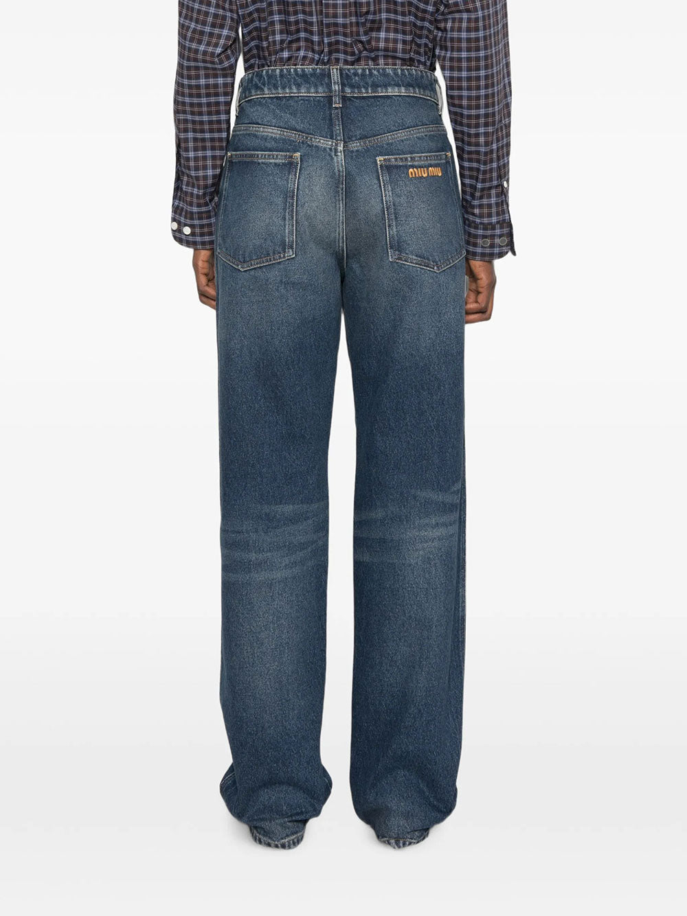 Miu Miu Women Five-Pocket Loose Fit Denim Jeans MIU MIU