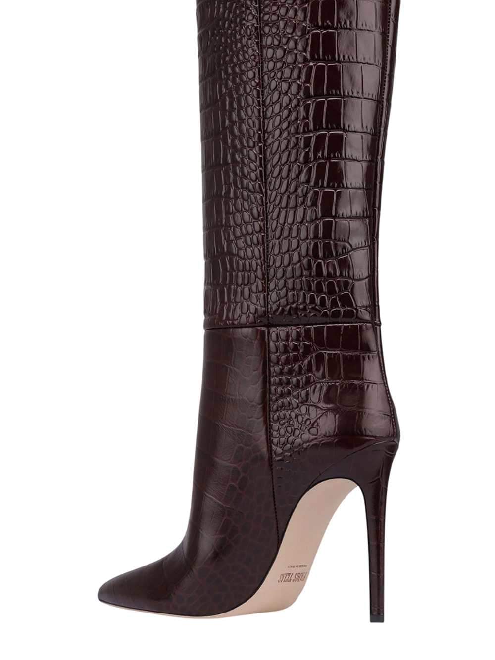 Paris Texas Women Crocodile-Embossed Leather Boot PARIS TEXAS