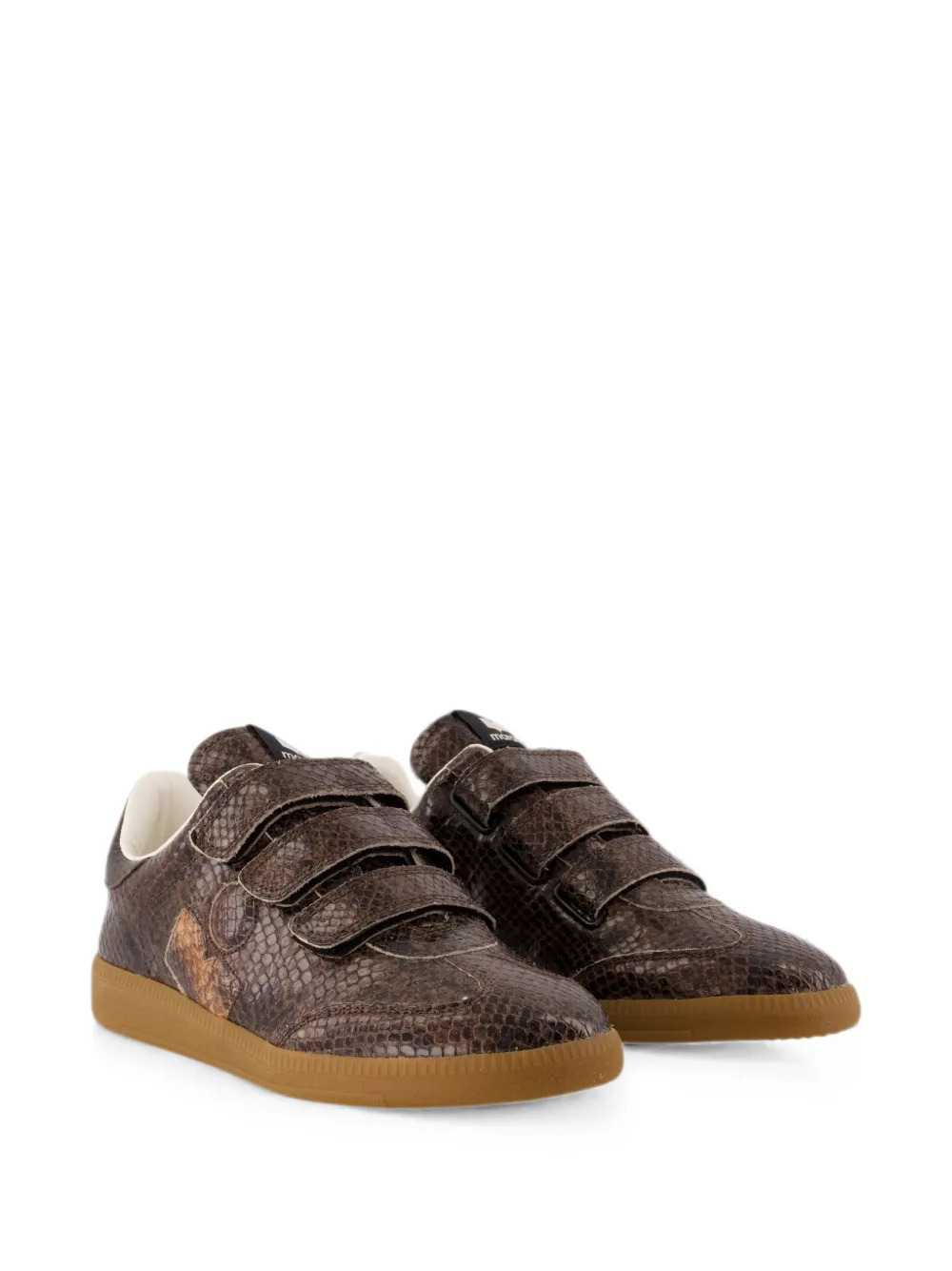 Marant Women Beth Sneakers With Snakeskin-Effect Velcro Strap ISABEL MARANT