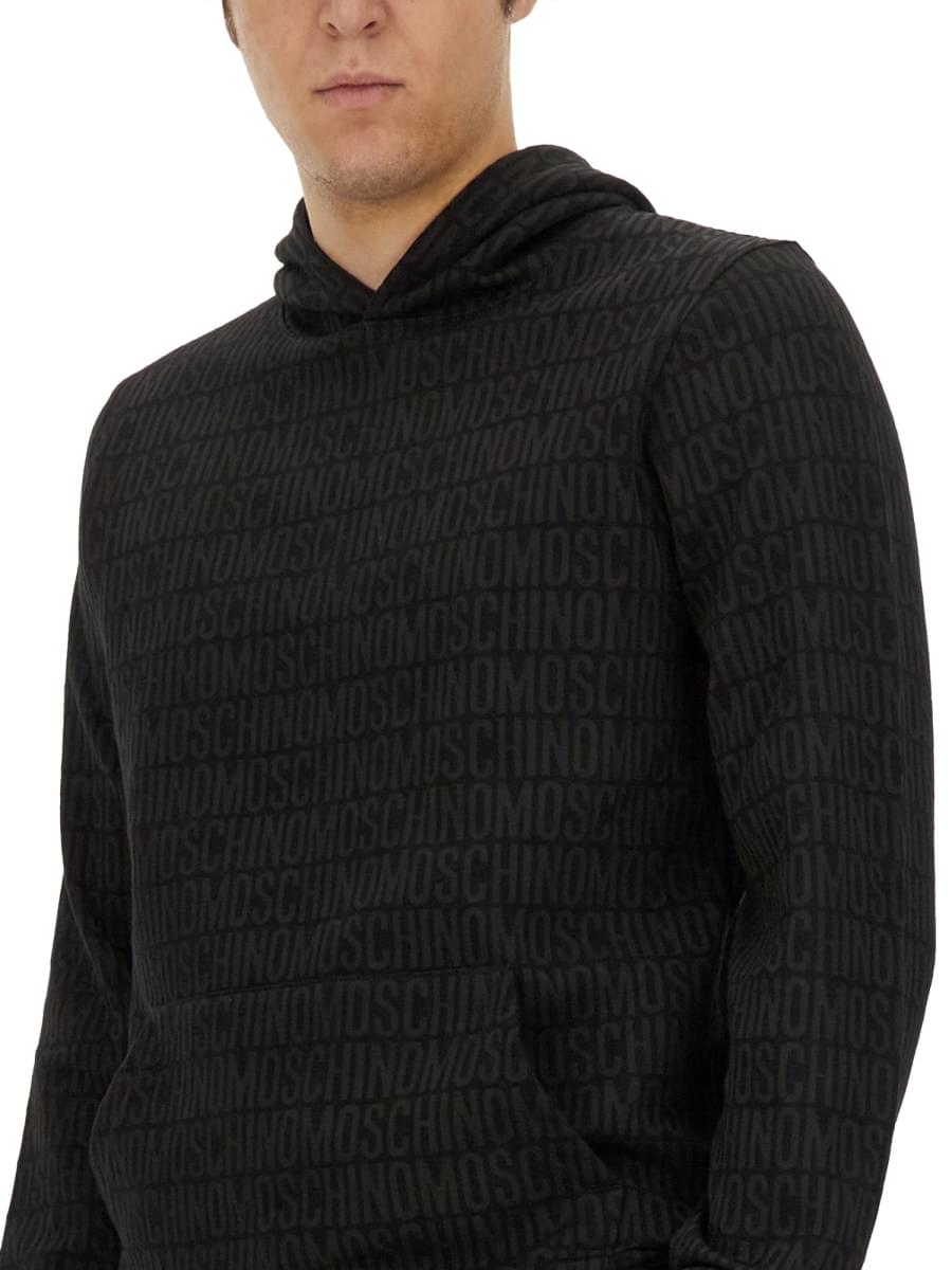 Moschino Men Sweatshirt With All Over Logo MOSCHINO
