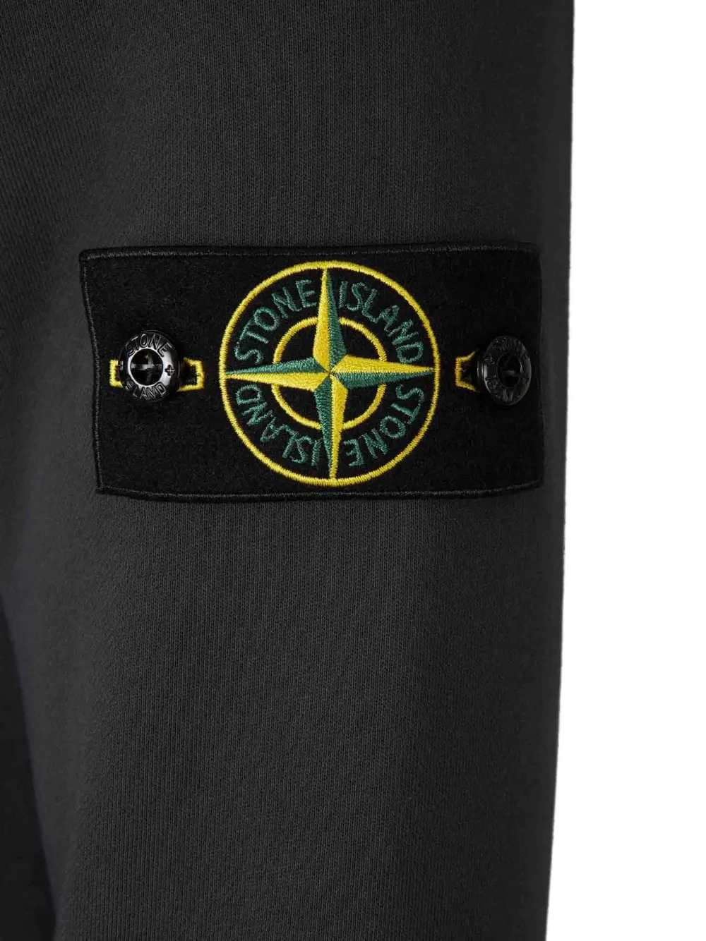 Stone Island Men Zip-Up Hoodie With Logo Patch STONE ISLAND