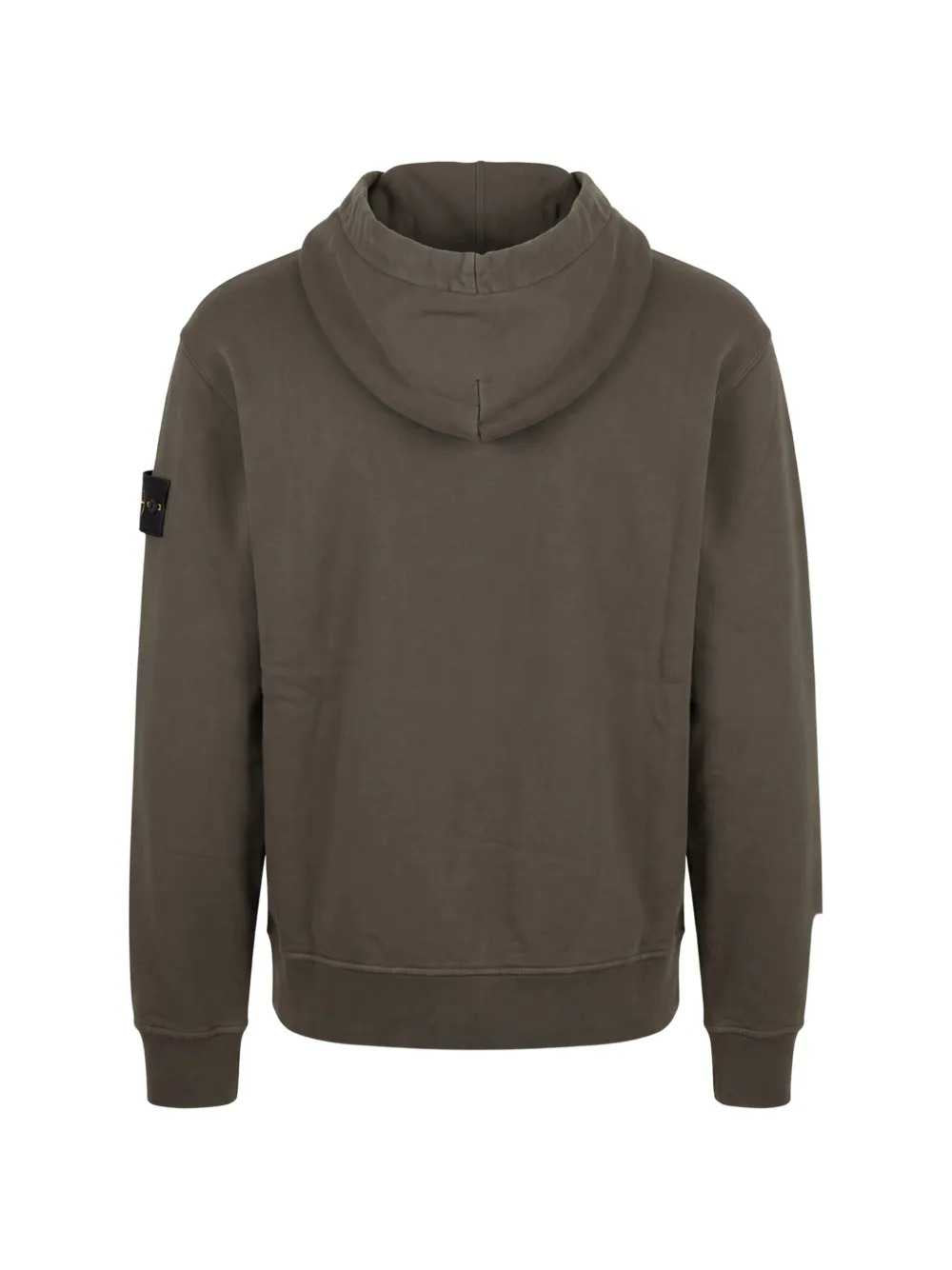 Stone Island Men Oversized Organic Cotton Fleece Zip-Up Hoodie With Pockets STONE ISLAND