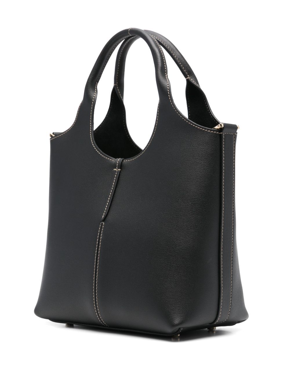 Tod's Women Leather Mini Tote Bag With Branded Metal Bar Accessory TOD'S