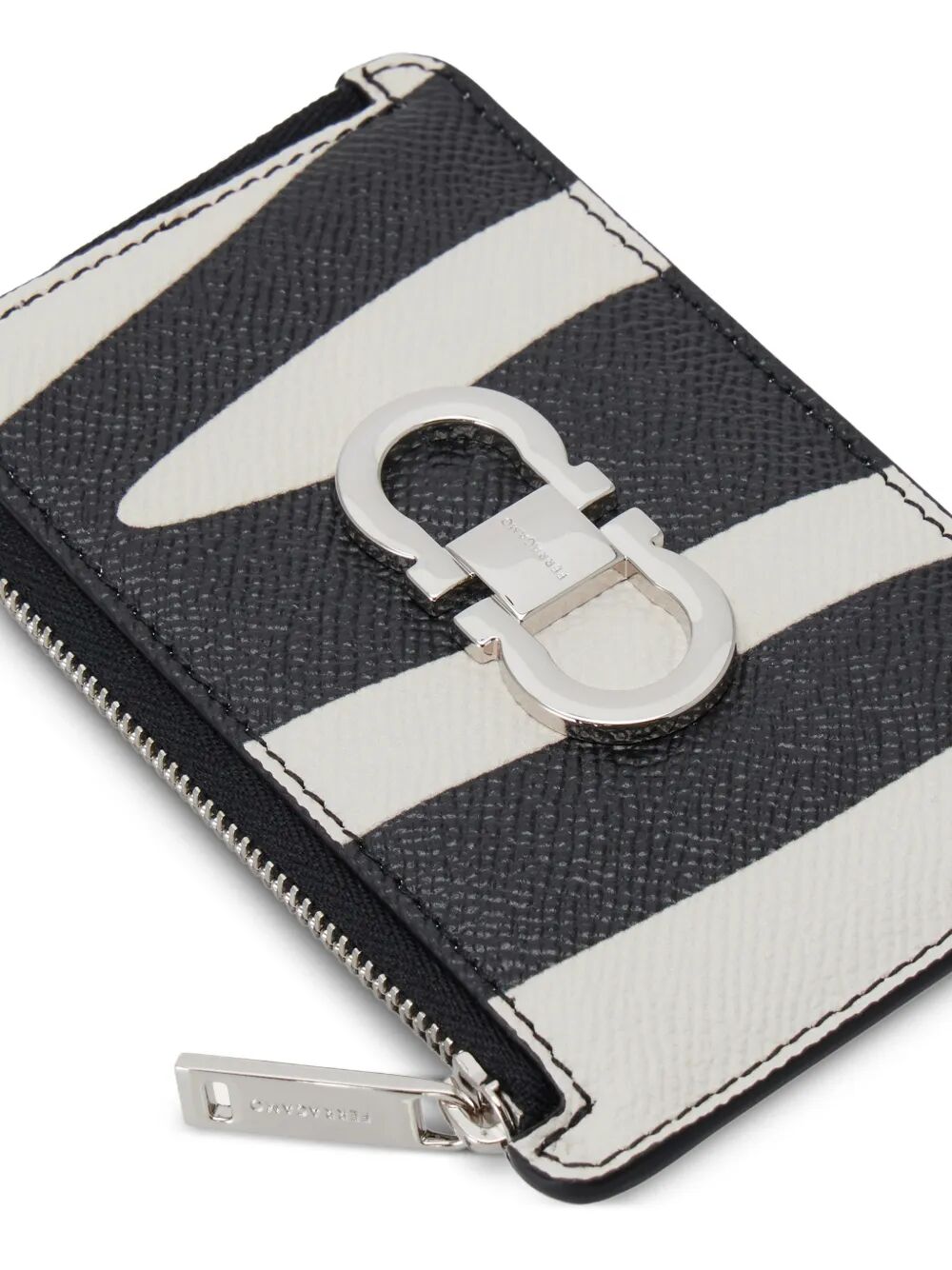Ferragamo Women Zebra-Print Cardholder With Zip FERRAGAMO