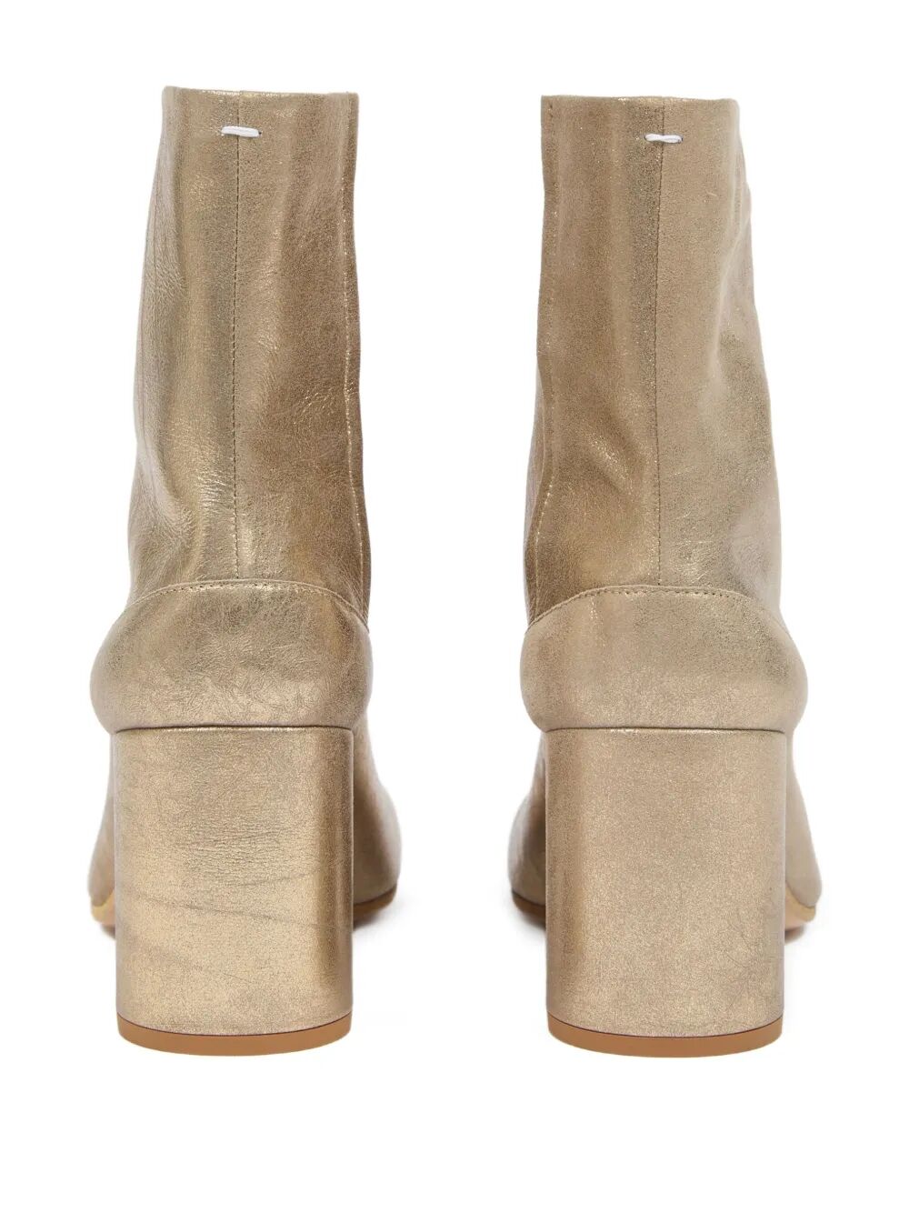 Maison Margiela Women Tabi Metallic Leather Ankle Boots MAISON MARGIELA