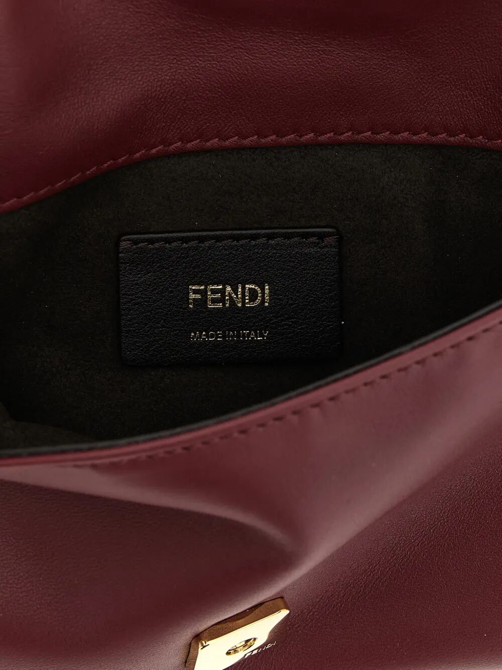 Fendi Women Nappa Leather Mamma Baguette Pouch With Chain