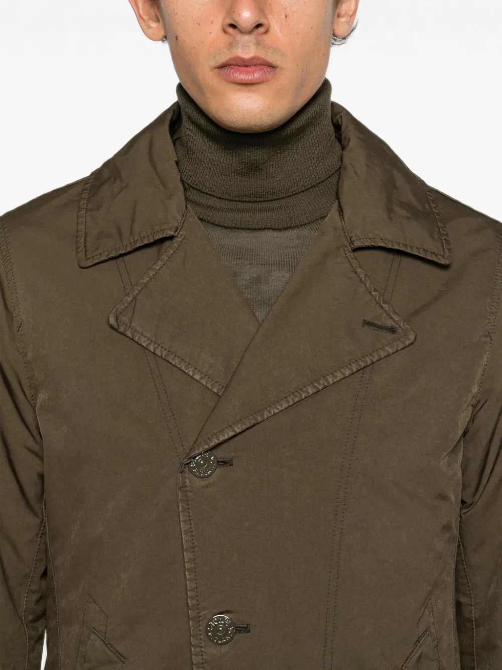 Stone Island Men Ghost Coat With Logo Appliqué STONE ISLAND