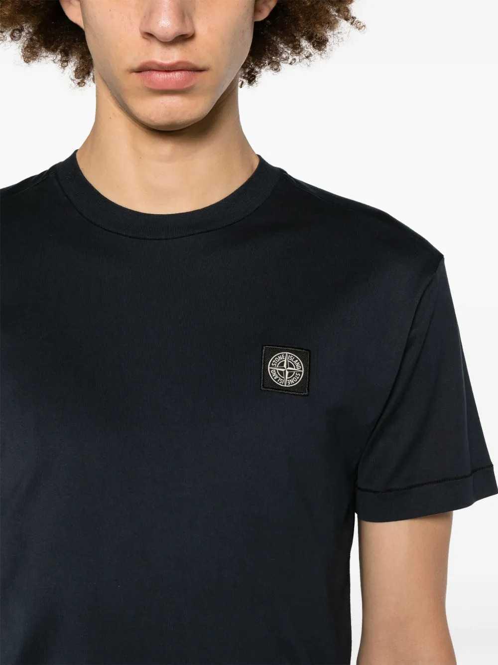 Stone Island Men T-Shirt With Logo Appliqué STONE ISLAND