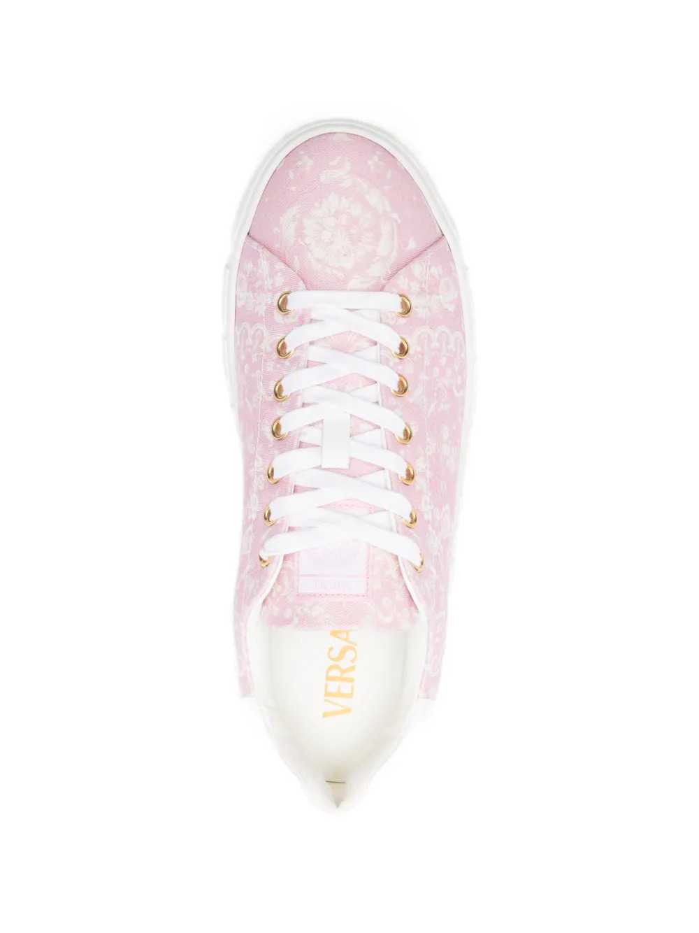 Versace Women Low-Top Sneakers With Baroque Pattern VERSACE