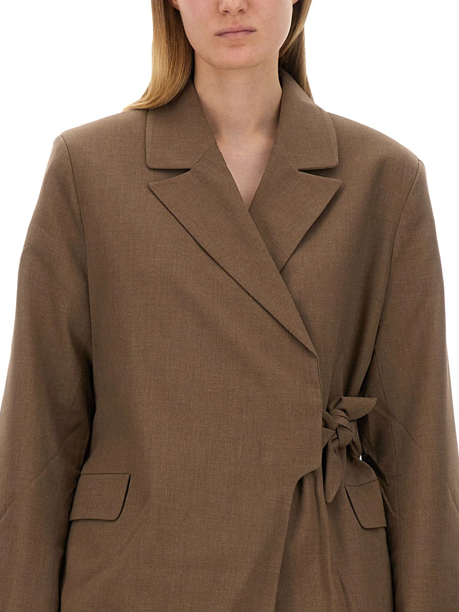 Ganni Women Asymmetrical Blazer GANNI