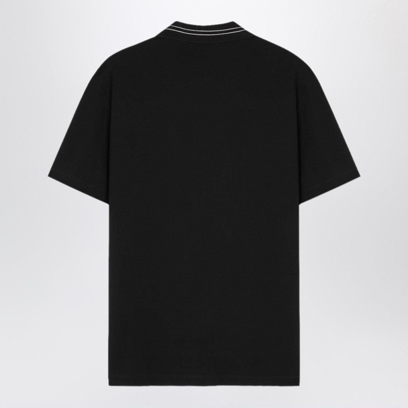 Versace Black Polo Shirt With Medusa Embroidery Men VERSACE