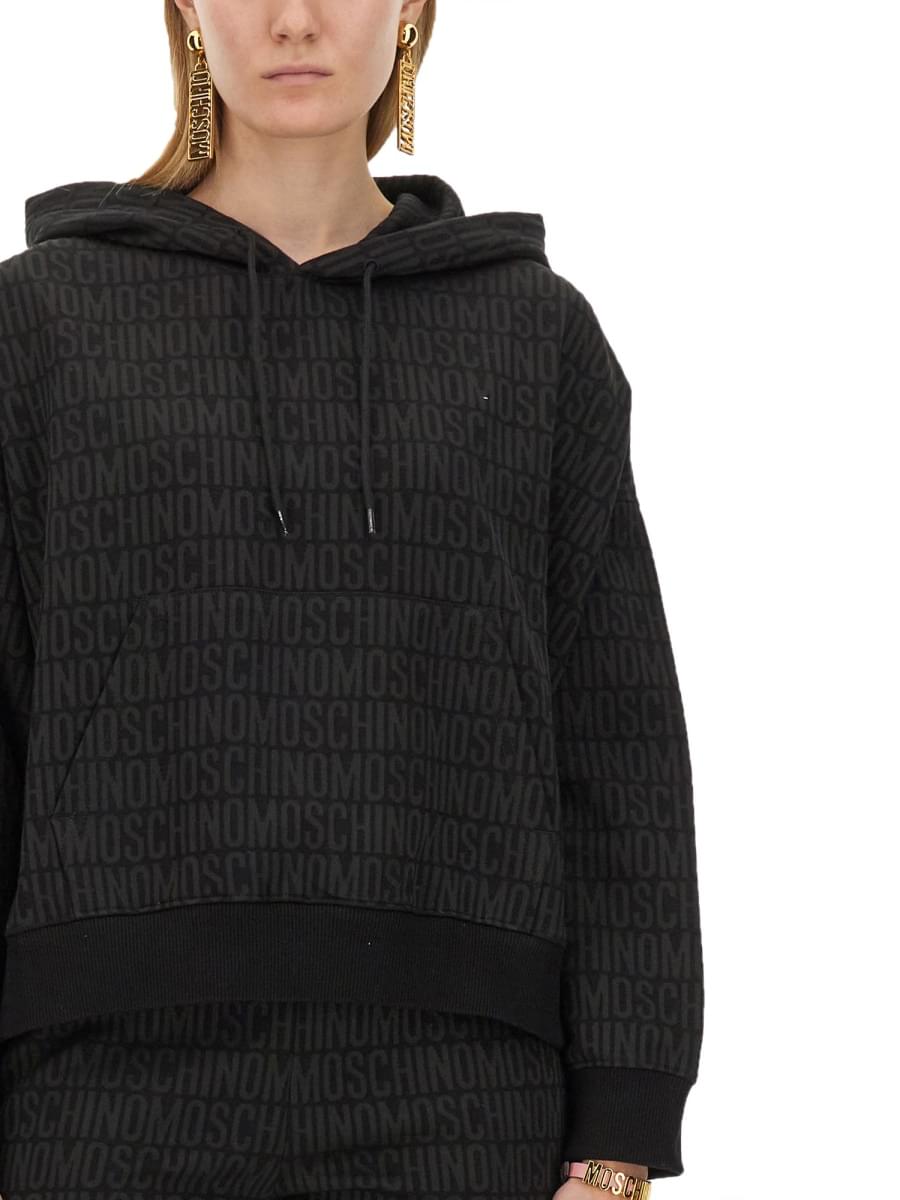 Moschino Women Sweatshirt With All Over Logo MOSCHINO