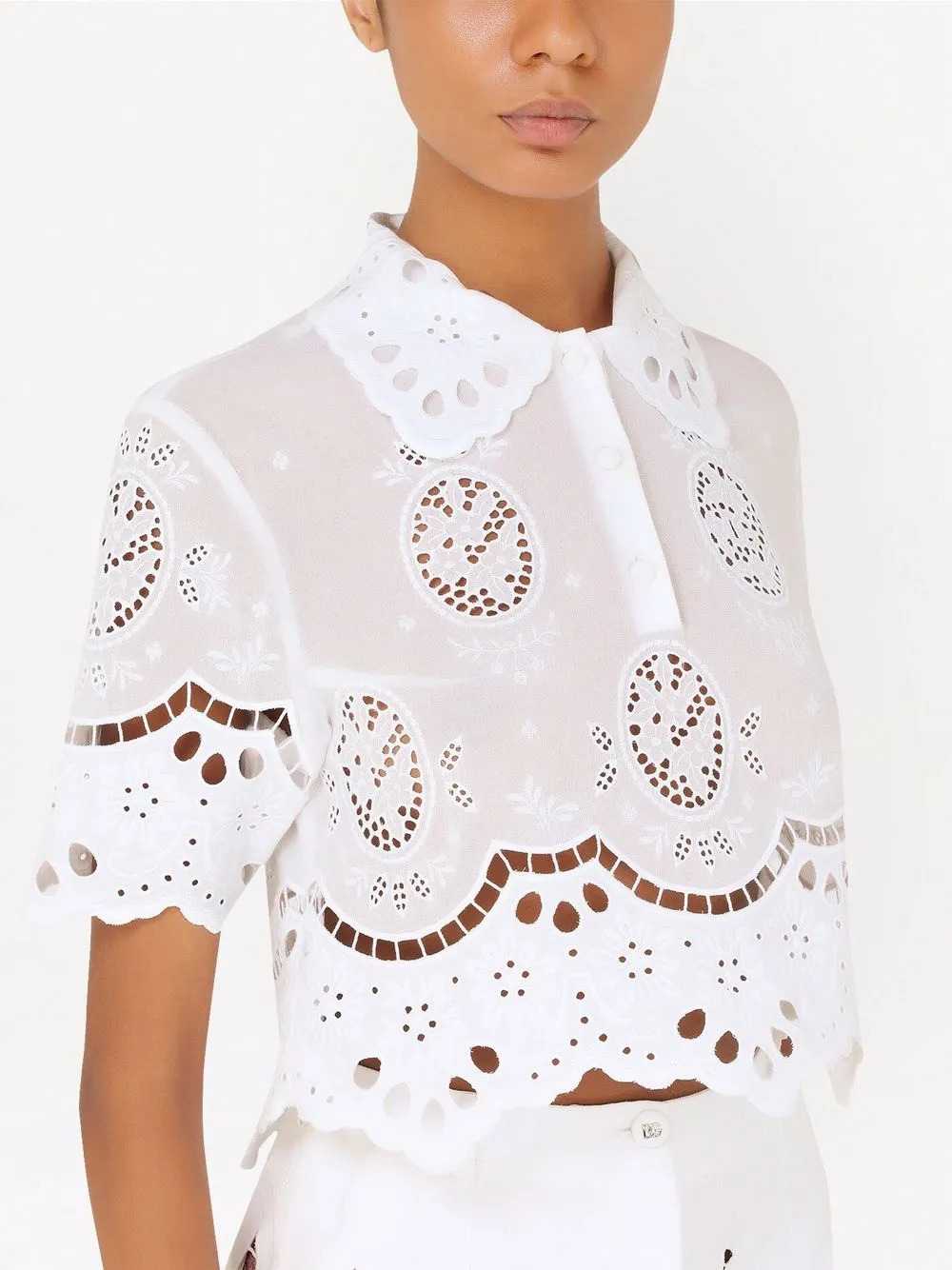 Dolce & Gabbana Women Embroidered Polo Shirt DOLCE & GABBANA