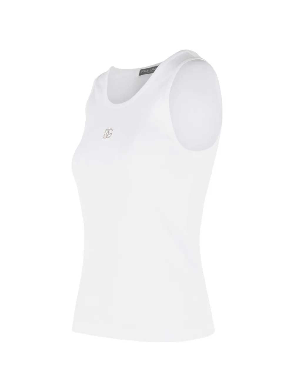 Dolce & Gabbana Women Ribbed Tank Top With Logo DOLCE & GABBANA