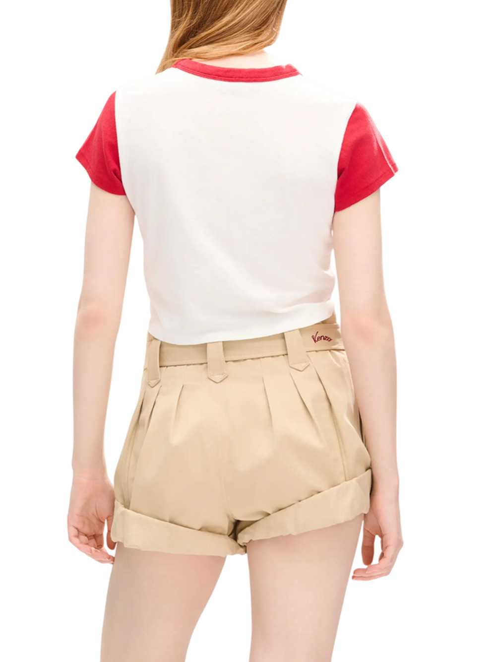 Kenzo Women `Kenzo Jumping Tiger` Cotton Cropped T-Shirt KENZO