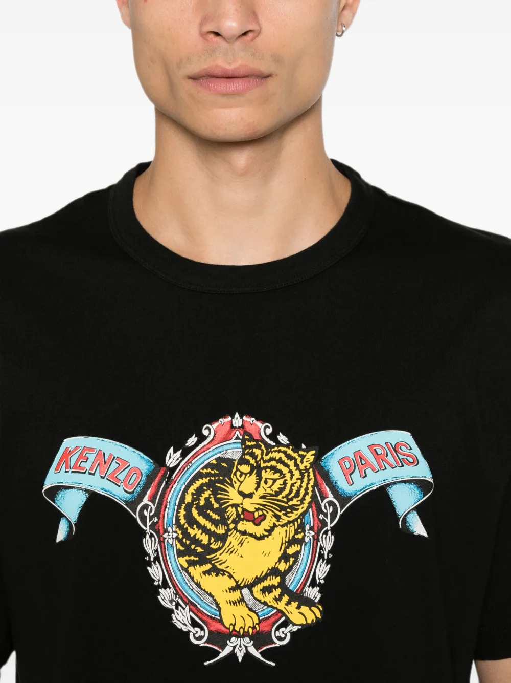 Kenzo Men Leaping Tiger Print T-Shirt KENZO