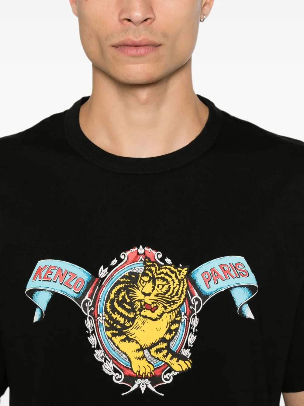 Kenzo Men Leaping Tiger Print T-Shirt KENZO