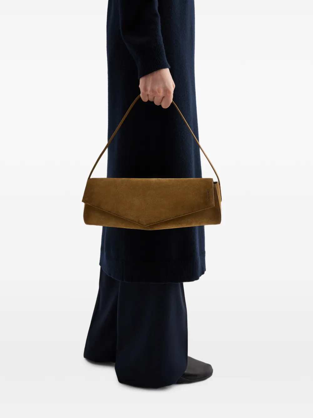 Jil Sander Women Kante Suede Shoulder Bag JIL SANDER