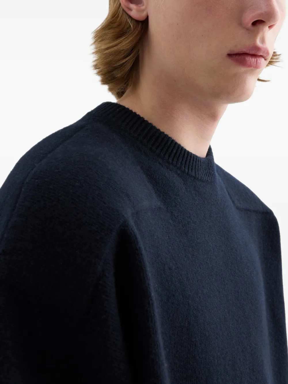 Jil Sander Men Wool-Blend Crew-Neck Sweater JIL SANDER